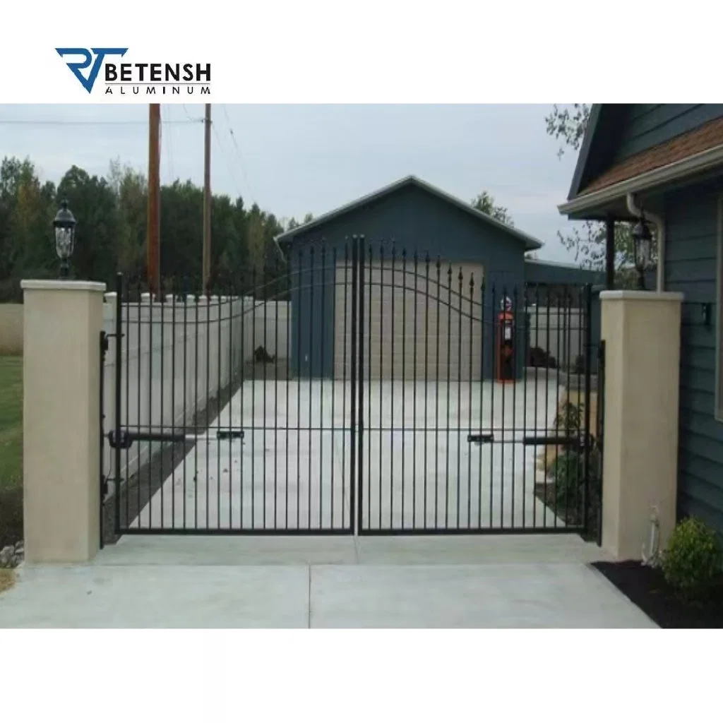 Top 1 Factory Wholesale/Supplier High quality/High cost performance No Pollution Powder Coated Metal Aluminum Auto Slat Driveway Gate