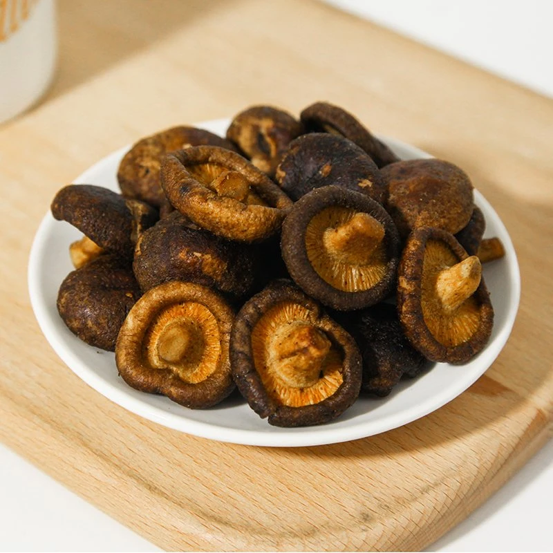 Low Temperature Dried Vegetable Snack Vacuum Fried Shiitake Mushroom Chips