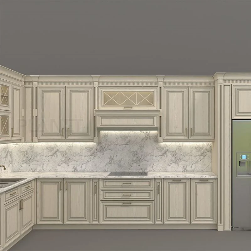 China Supplier Custom Wood Kitchen Cabinets Trade Modern Fitted Complete Kitchens Design Units