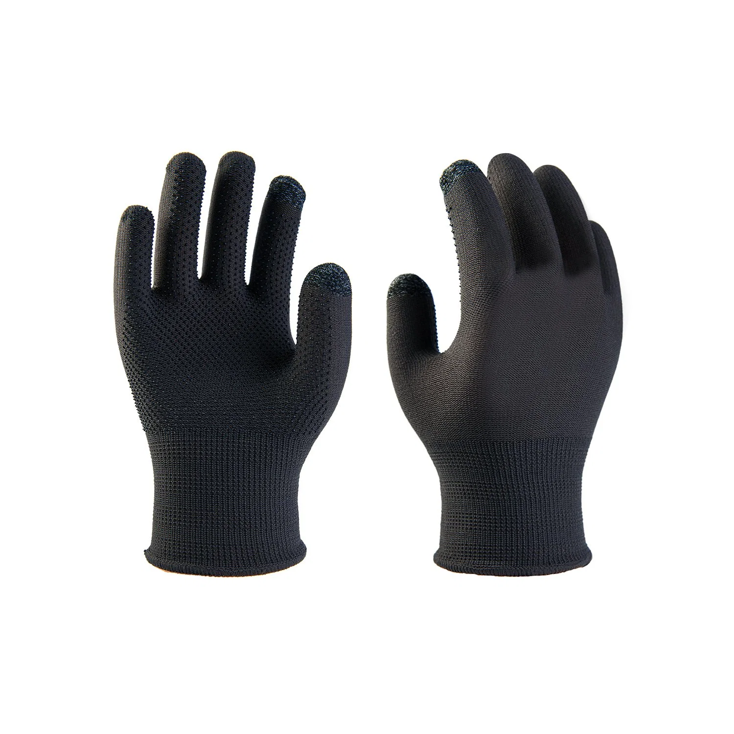 Precio de fábrica Ultra-Thin 13 calibre PVC punteado no-Slip conductor Touch Guantes de trabajo de pantalla