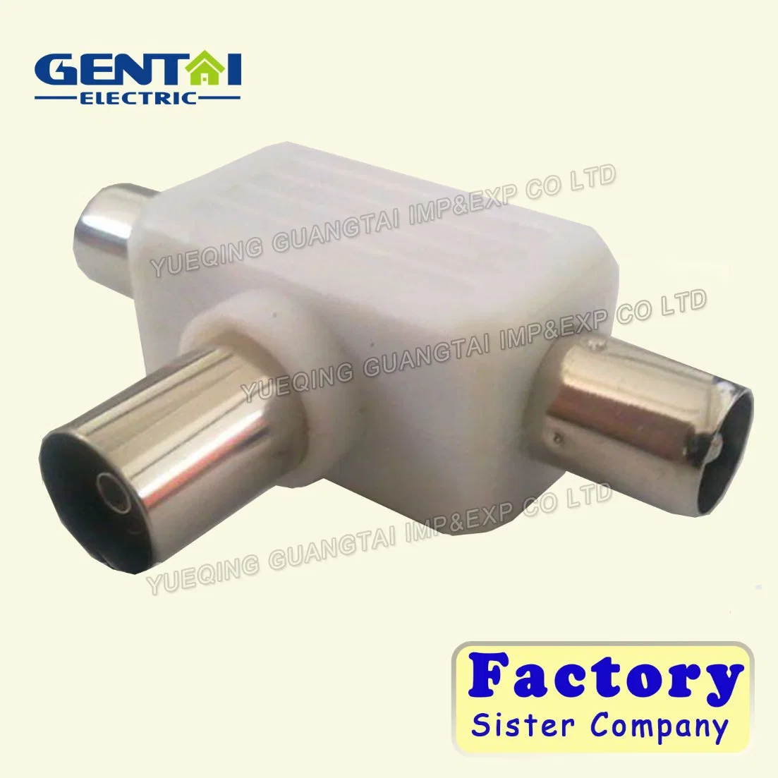 High quality/High cost performance  9.5mm TV Male Plug to Double Female Jack