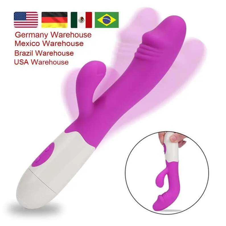 Good Price Realistic Rabbit Vibrator 30 Speeds Mode Sex Toy Dildo for Women Couple Adult