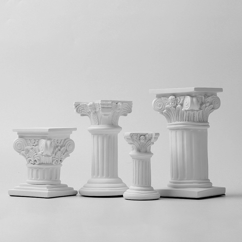 Decorative European Resin Roman Column Resin Sculpture Decorations