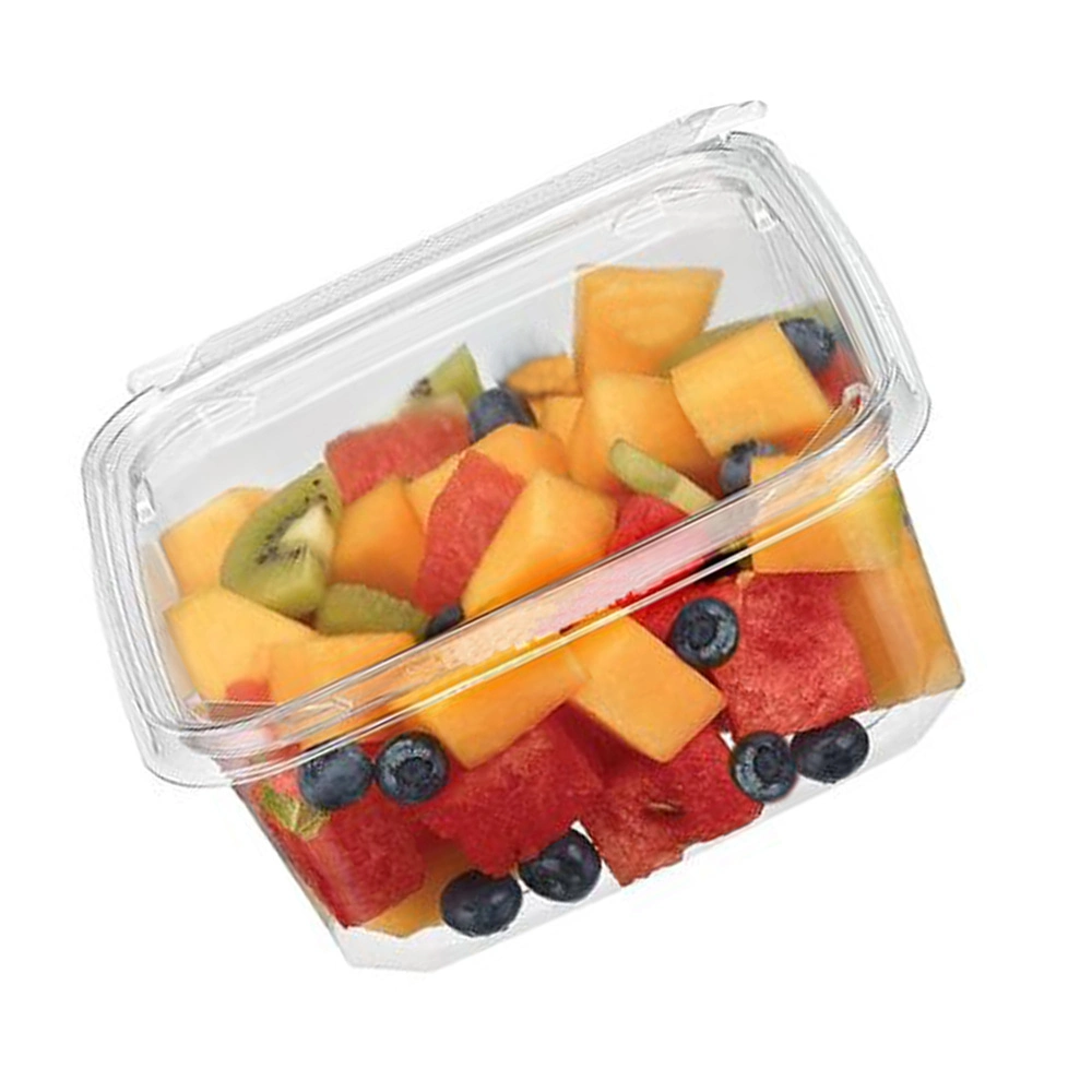 Fruit Salad Disposable Clamshell Clear Packaging Food Delivery Safe Tamper Plastic Salad Containers