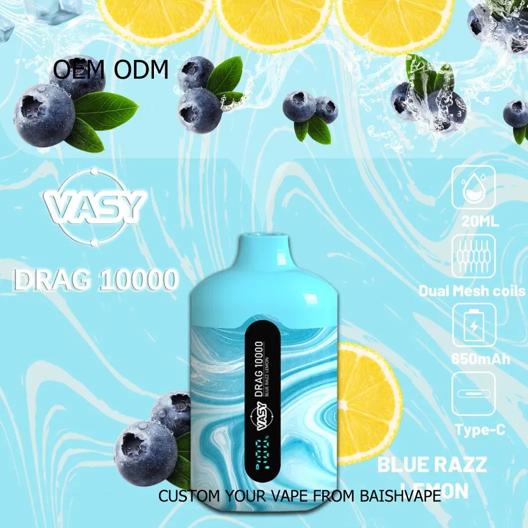 Vasy Drag 10000 puff Zbood logotipo personalizado Pi7000 Elux-S Legend Arrastar o Vape descartável do vaporizador de Geekvape