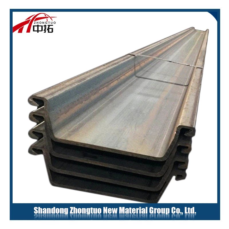 Sheet Pile Manufacturer S270gp Sy295 Sy390 Larsen Steel Sheet Pile 600X210X18mm Type 2 Type 4 Steel Sheet Piles