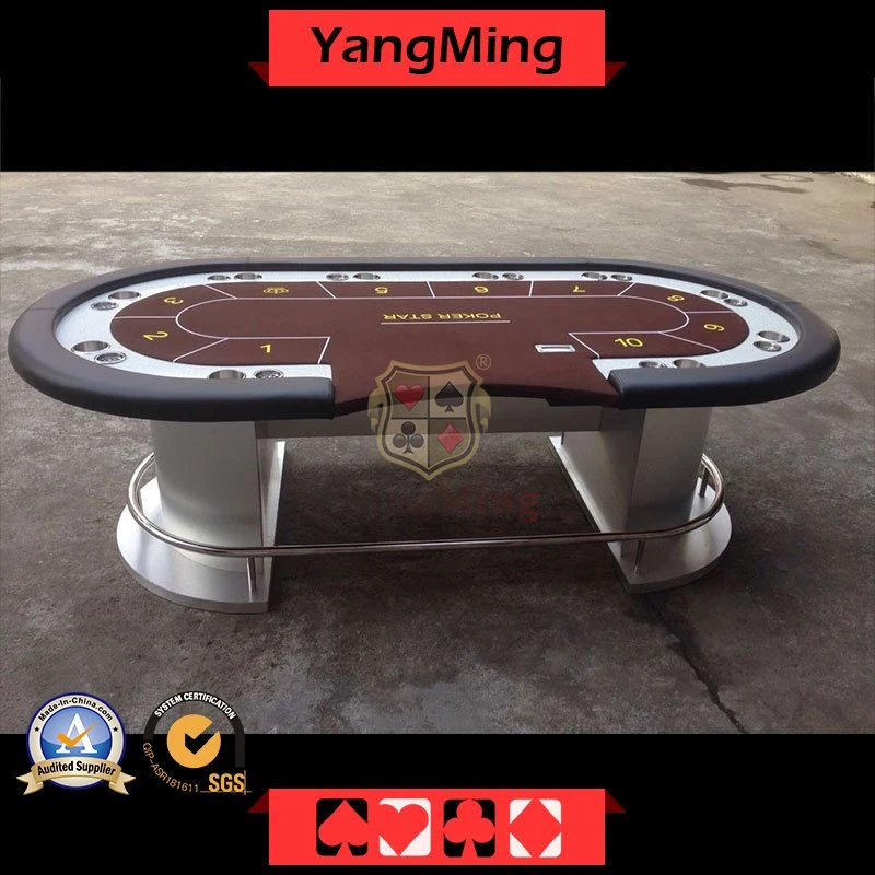 Casino Texas Poker Oval Feet Value Benefits Texas Poker Table with 10 Player Customize Gambling Ym-Tb018