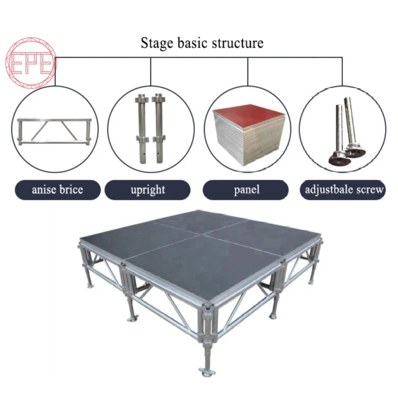 Roadshow aluminio LED Mobile Trailer escenario escenario para la venta