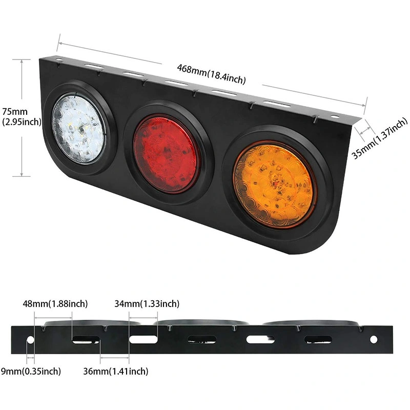 Venta caliente cola/parada segura señal de giro/luces traseras para Trcuk/remolque/Bus Lt-110-C