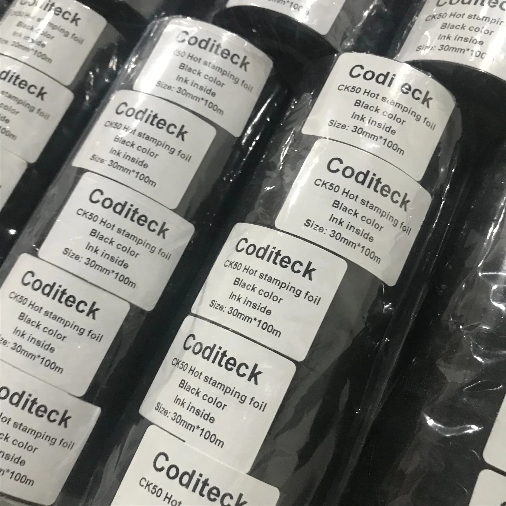 Coditeck Ck50 Black Color 30mm 100m Hot Stamping Foil Ribbon