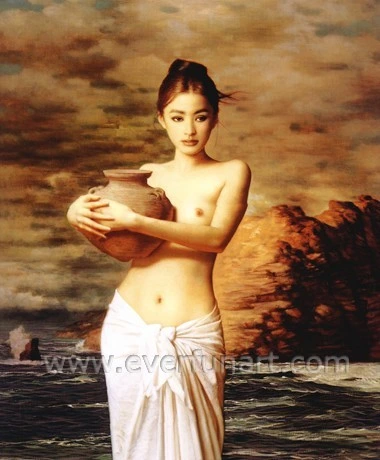 Wall Decorative Handmade Painting Nude Girls