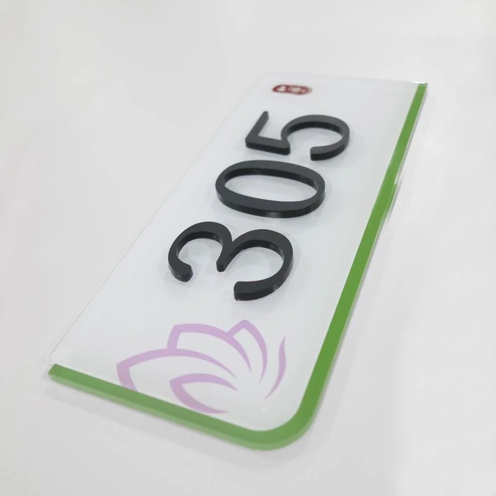 Promotional Wholesale/Supplier 3D Acrylic Modern House Number Plaque