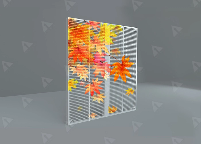 P3.91 impermeable de rejilla de malla transparente de la pantalla LED pantalla LED pantalla LED DE TIRA para la construcción de la ventana de vidrio