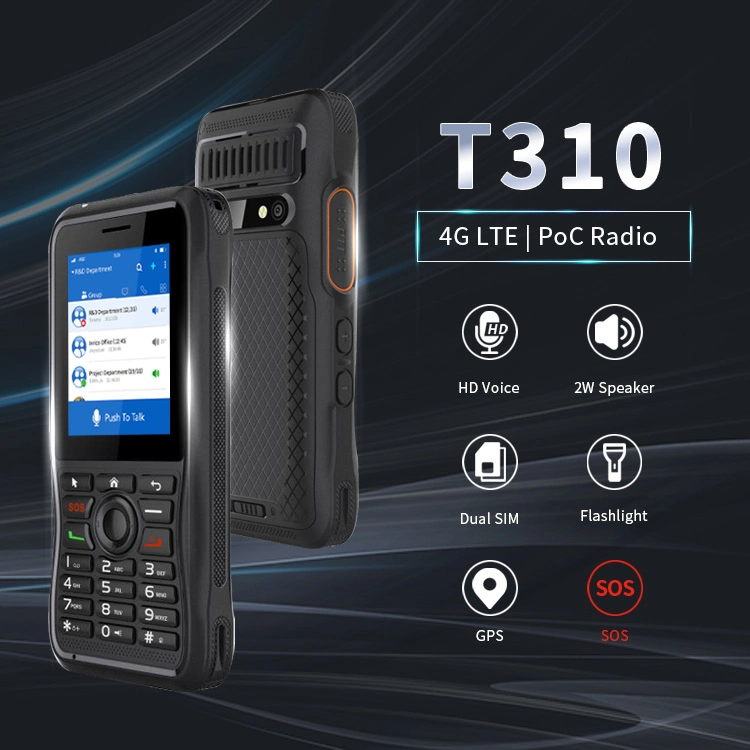 Nueva llegada del POC de bolsillo Radio Walkie Talkie Inrico T310 con el GPS BT NFC y botón de SOS