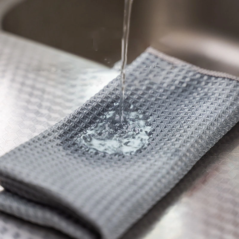 Gaufre serviette tissage Jacquard en microfibre plat des lingettes de nettoyage 40*40cm Serviette 30*40cm détaillant les serviettes de cuisine en microfibre voiture