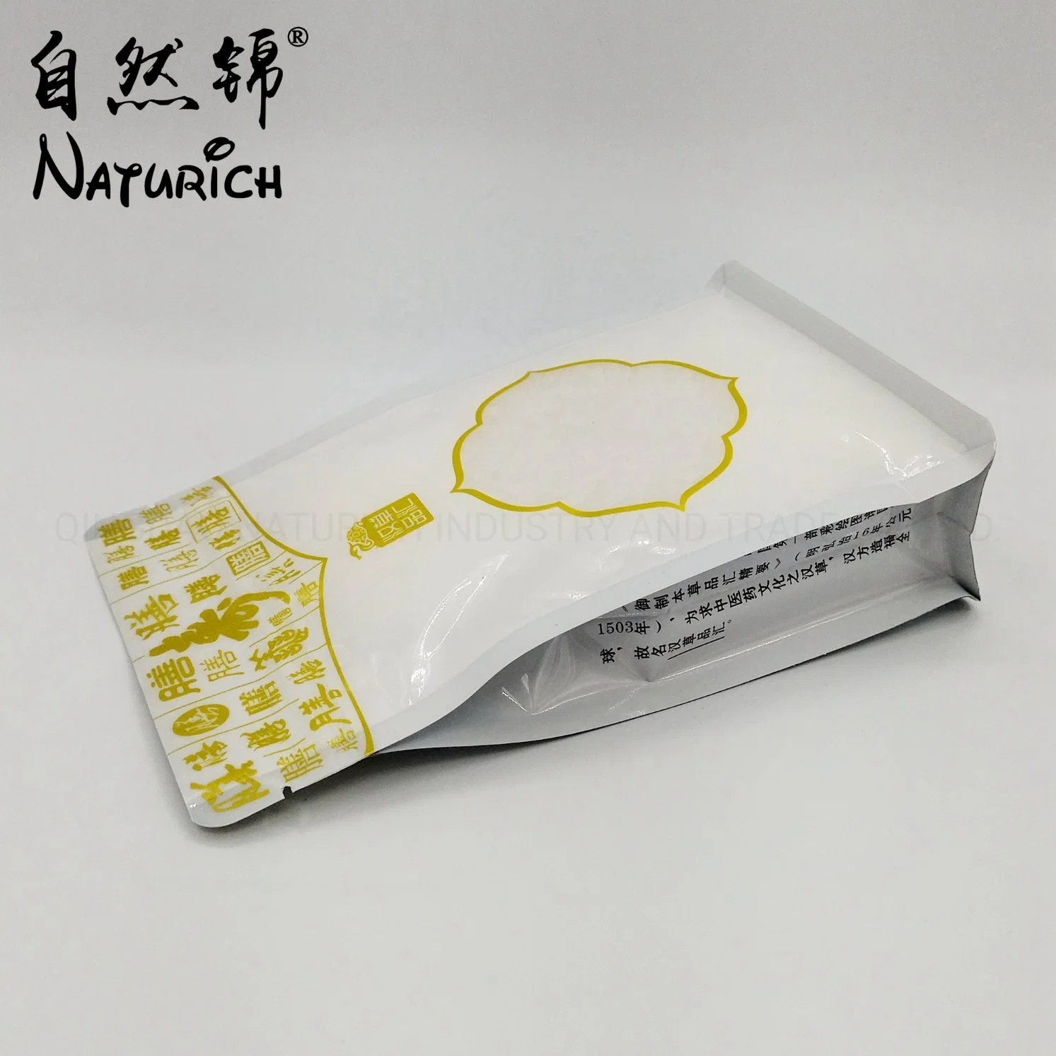 Square Bottom Food Packaging Zipper Bag with Clear Window