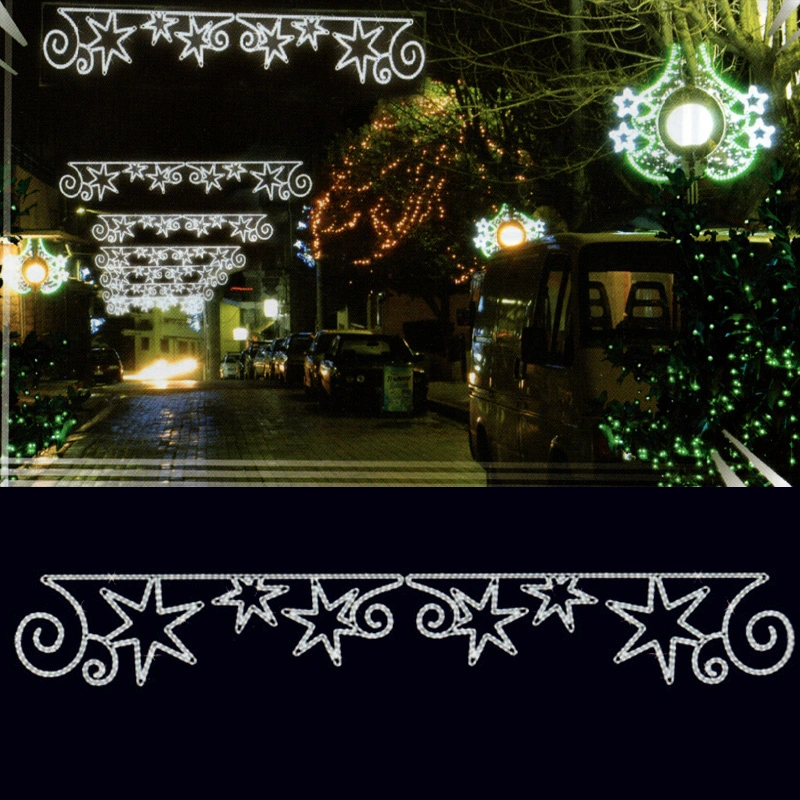 Holiday Across Street Decor 2D Pattern Motif Lights with LED Garland Strings