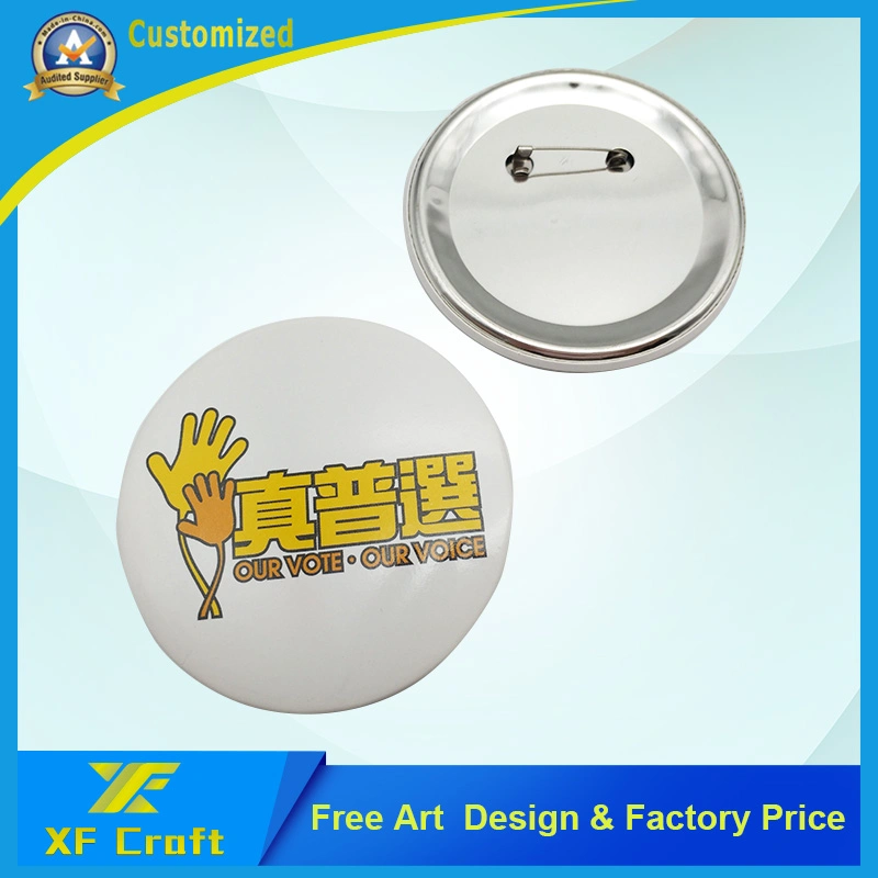 Cheap Factory Price Customized Tin Button Badge with Any Logo