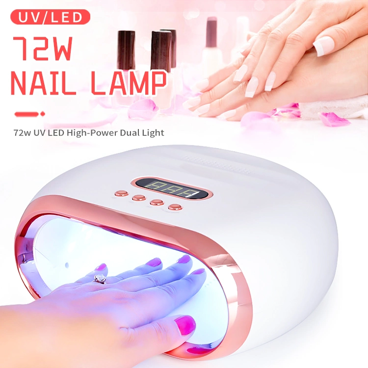 Prego recarregável de gel, portátil, de cor polaca, LED UV profissional de 72 W. Candeeiro Secador de unhas de secagem rápida