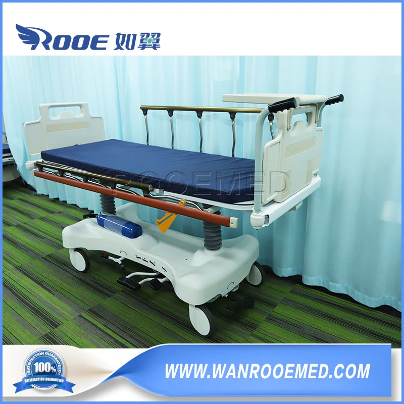 Multi-Function Hydraulic Hospital Patient Transfer Trolley Bed Stretcher for Emergency Room, ICU