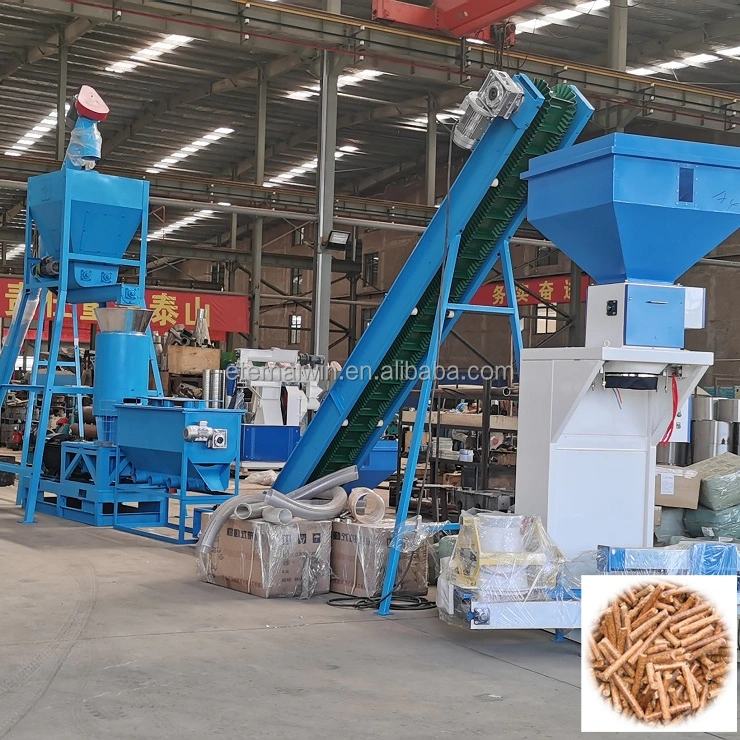 Chine Professionnel Complet Broyeur de Bûches en Bois Ligne de Production de Granulés Ligne de Traitement de Pellets de Biomasse de Paille Machine à Biomasse