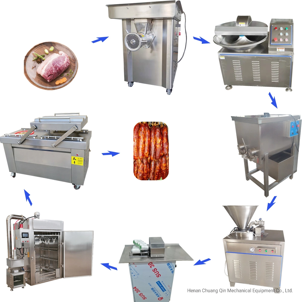 High Efficiency Machinery Sausage Meat Bowl Cutter Sausage Binding Machinery Machinery Industry Equipment Sausage Sausage Steam Oven Machinery
