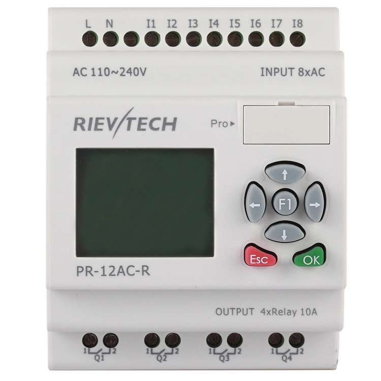 Precio de fábrica Controlador Lógico Programable PLC para Control Inteligente (Relé Programable PR-12AC-R-HMI)