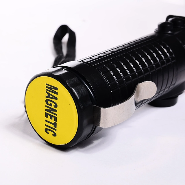 Rubber Handle Magnetic Base Road Safety Police Rechargeable Traffic Baton with Whistle for Sos