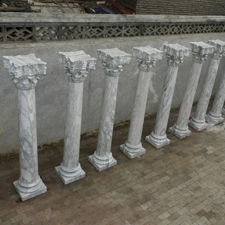 Customized Size Home Decoration White Marble Column