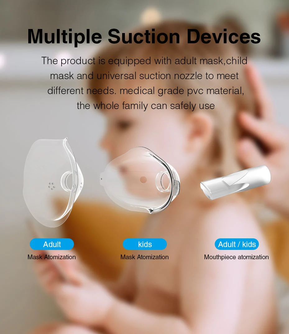 Household USB Rechargeable Baby Kid Pocket Medical Handheld Ultrasonic Inhaler Nebulizer Portable Nebulizers for Kids