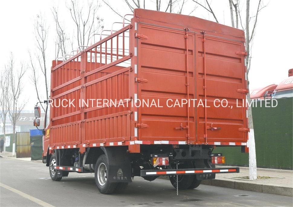 Sinotruk 3ton 5tons Small Homan 4X2 Lorry Fence Cargo Truck HOWO Mini 6 Wheeler Light Duty Cargo Truck for Sale