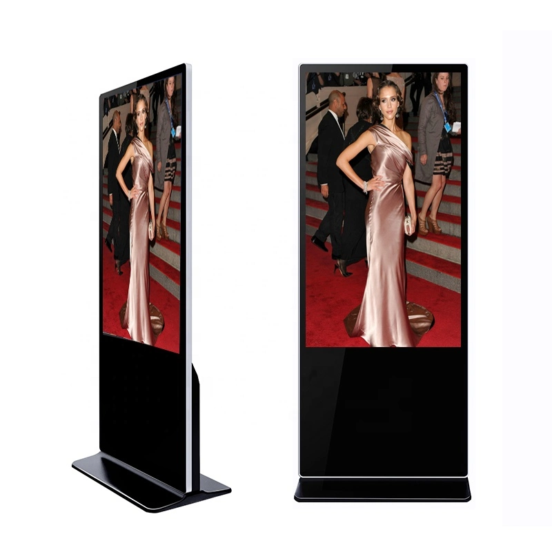 شاشة LCD تعمل باللمس بدقة 4K قياس 65 بوصة، شاشة Digital Signage، أرضية داخلية شاشة عرض الإعلانات أثناء الوقوف