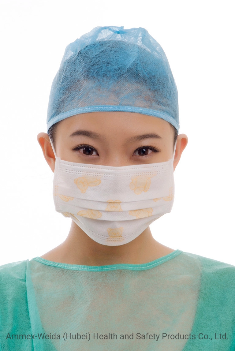 Single Use Protective Non-Woven Face Mask with 3-Ply Design for Personal Protection in Dalily Time with Double Elastic