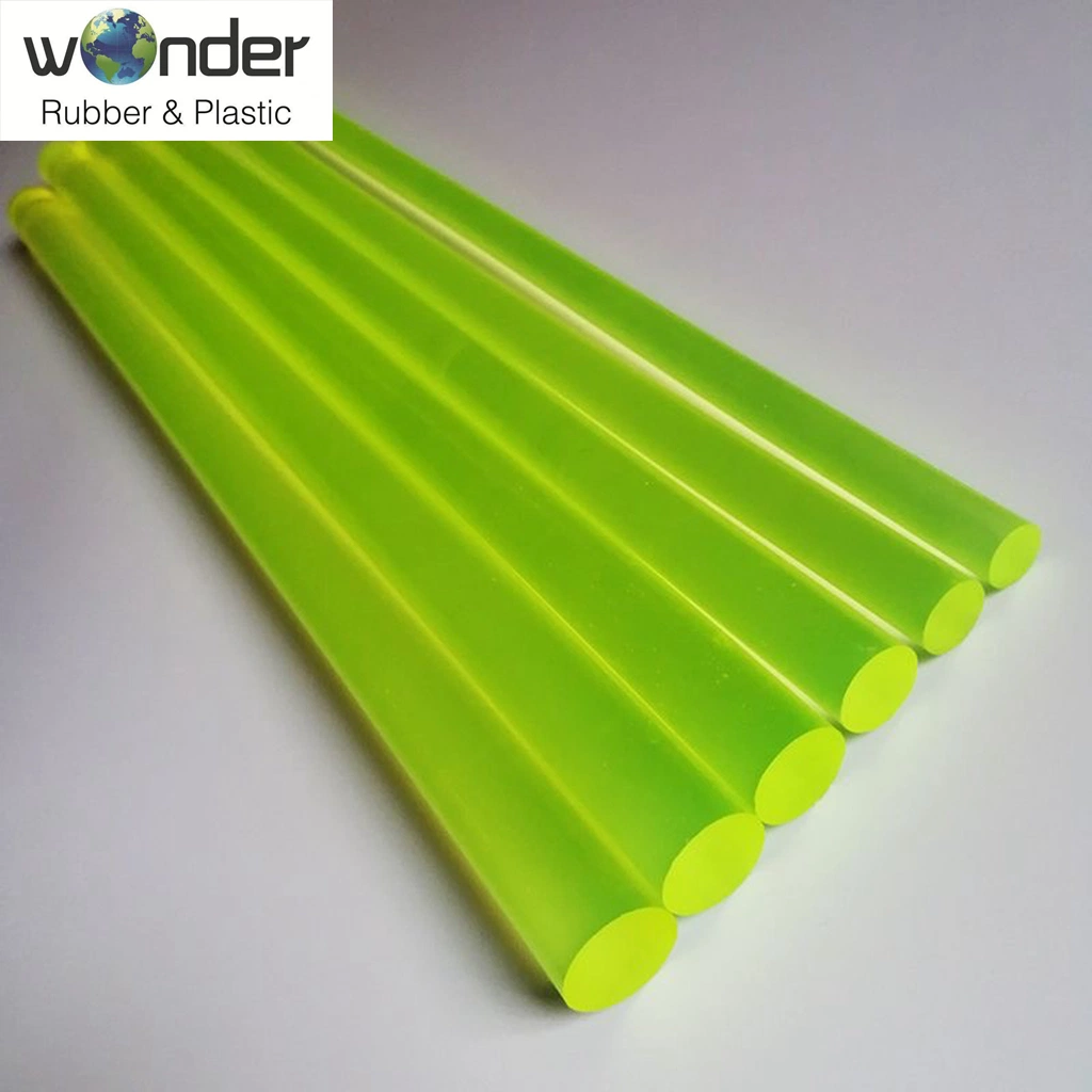 China Factory Good Tensile Strength Orange Yellow Colorful 45A 50A 85A 90A Solid PU Bar Polyurethane Rod