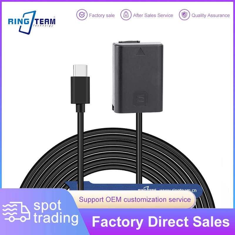 USB-C Type-C Pd Power Adapter to Np-Fw50 Dummy Battery AC-Pw20 DC Coupler for Alpha A7II A7s A7r Nex A33 A55 A65 A6000 A6300 A6500 Camera