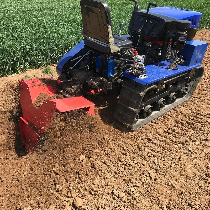 Petite maison verte droit du tracteur à chenilles de moteur diesel Compact Multi fonction pulvérisateur 9 en 1 pince à préhension de semis d'engrais de haute qualité ajoutée de râteau