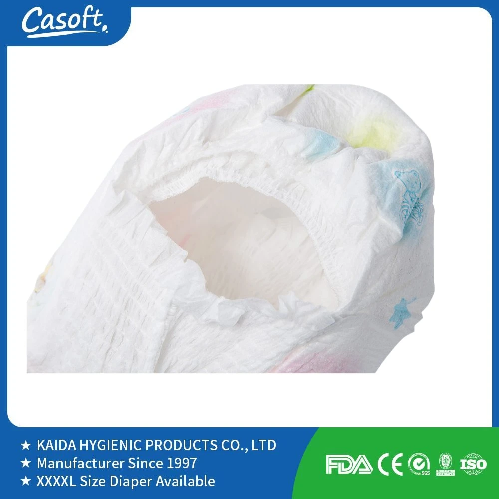 Casoft Cloth-Like Film Breathable Non-Woven Fabric High Absorption Dry Surface Super Thin Old Children Baby Diaper Pull up Pants Manufacturer for Germany Russia