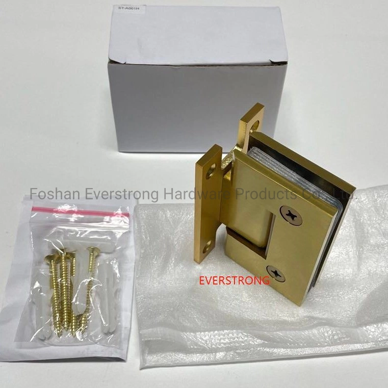 Brass 90 Degree Wall to Glass Hardware Shower Door Hinge