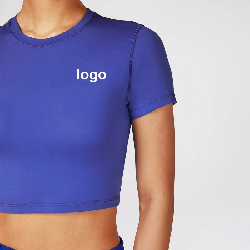 Colocar provisionalmente el poliéster normal de las mujeres personalizadas Camisetas de deportes de gimnasio de la cosecha