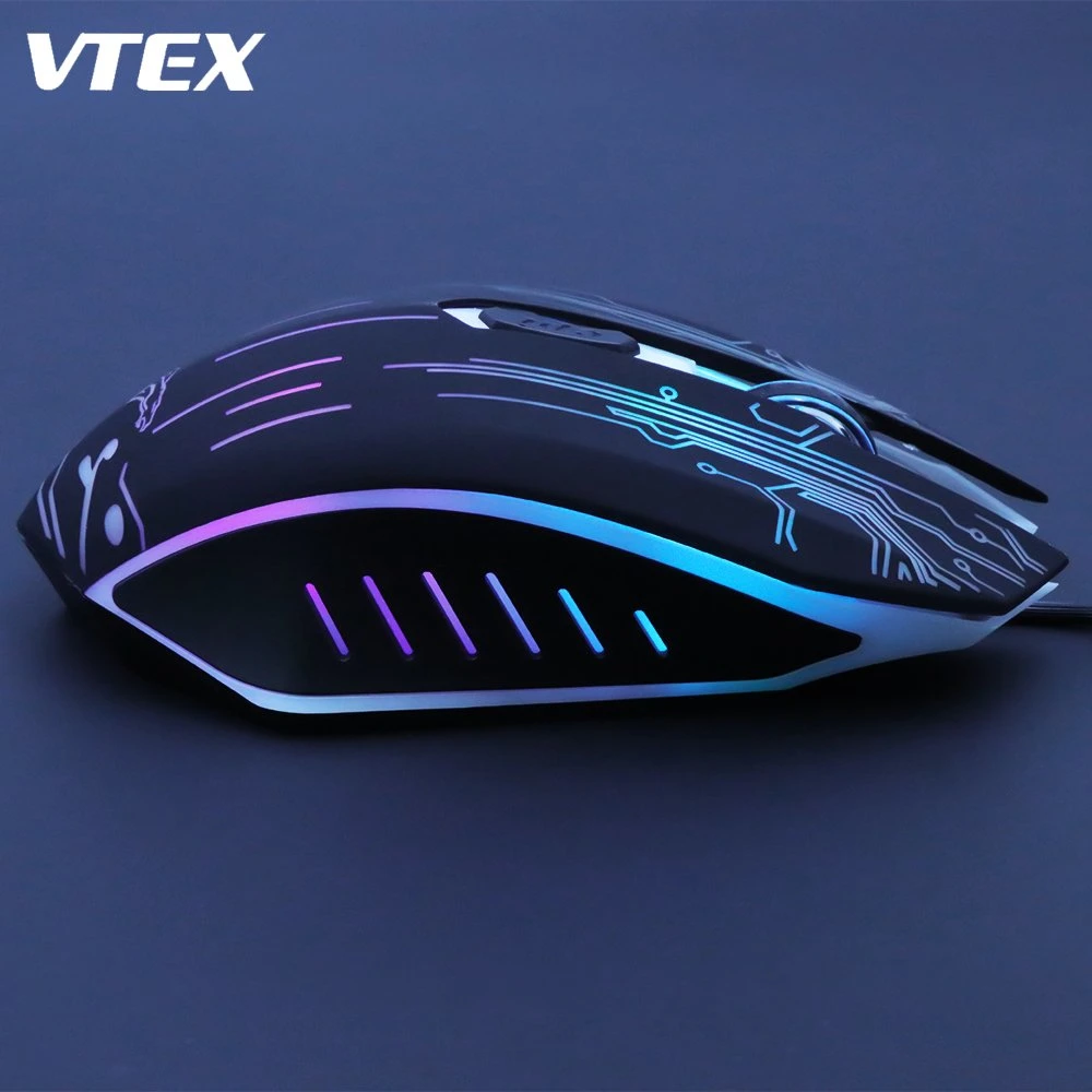 Voyant à LED RVB colorés filaire rougeoyant nouvelle souris de jeu