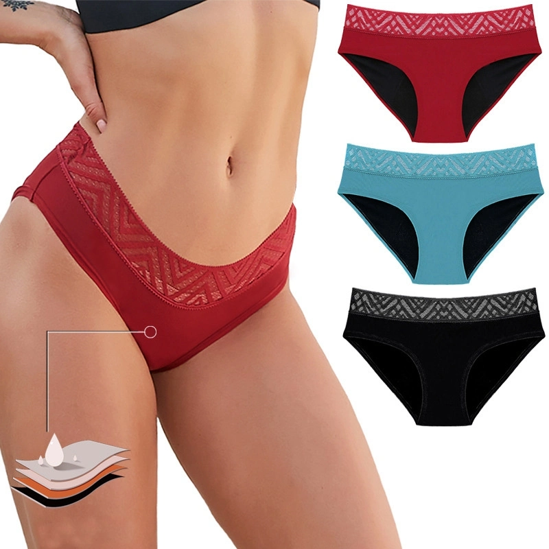 Hot Selling Customer Private Label Women Washable Leak Proof Pants Cotton Panties Menstrual Underwear
