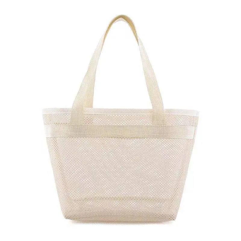 Trousse de toilette en filet pour le voyage Sac à filet de maquillage Nylon polyester Sac en mesh avec fermeture éclair et poche