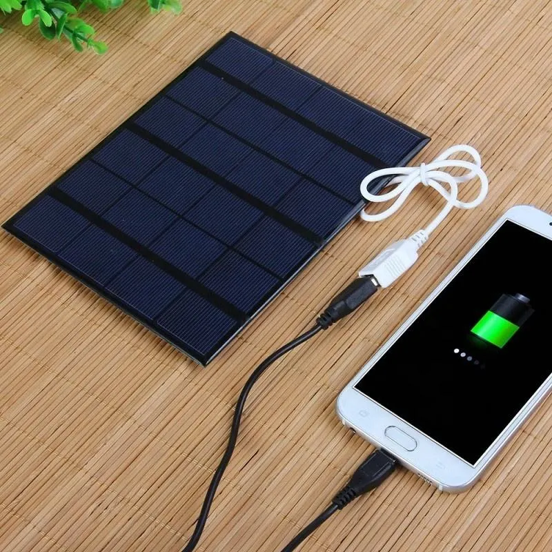 Mini panneau solaire portable en polyester de 6 V 2 W pour extérieur