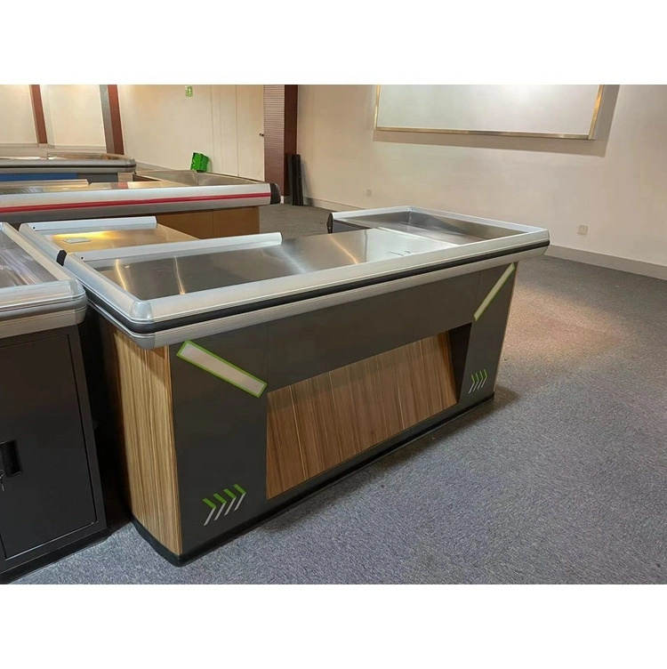 Stainless Steel Counter Top Checkout Counter with Large Slanting End