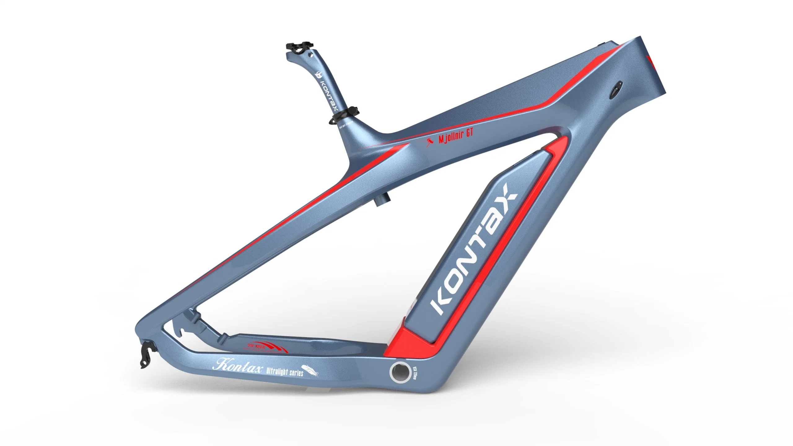 Carbon Frame Road Bike Konval ألوان جميلة Super Light Ebike إطار الدراجة الهوائية ألياف الكربون