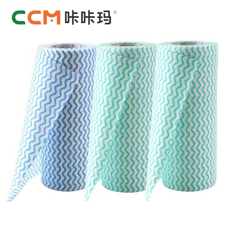 Nonwoven Microfiber Kitchen Towel Easy Cleaning Perforated Disposable Cleaning Cloth