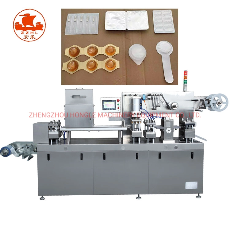 Automatic Flat Type Tablet Capsule Oil Honey Liquid Jam Butter Blister Packing Machine