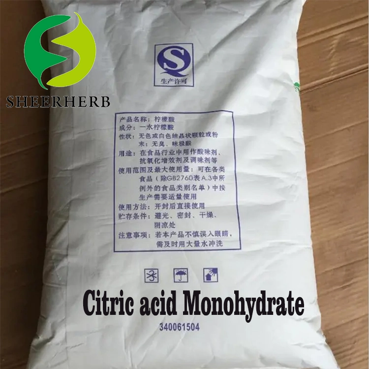 Acide citrique additif alimentaire monohydraté/anhydre/Citrate de sodium E330 BP/USP acide citrique Monohydraté