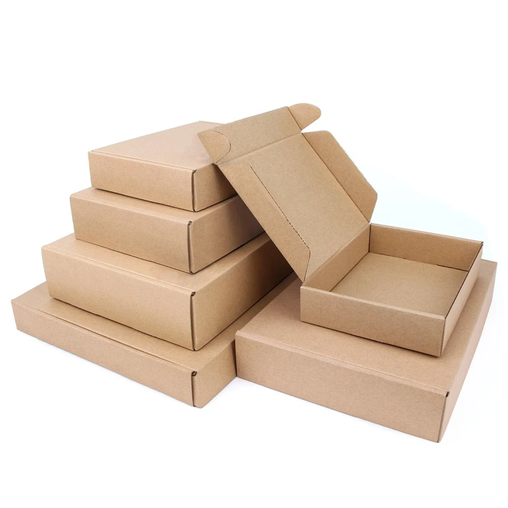 Comercio al por mayor caja de Kraft Caja de Pizza 3 capas onduladas Caja de regalo el Álbum de fotos Square Embalaje Tamaño personalizado de apoyo/Impresión personalizada Logo