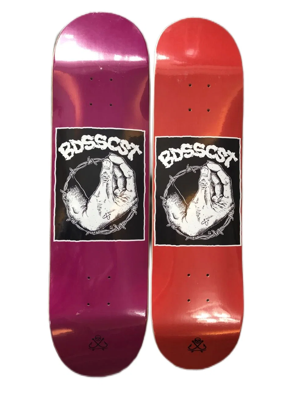 2022 Hot Wholesale Customized Pattern 7ply Maple Free Ride Skateboard